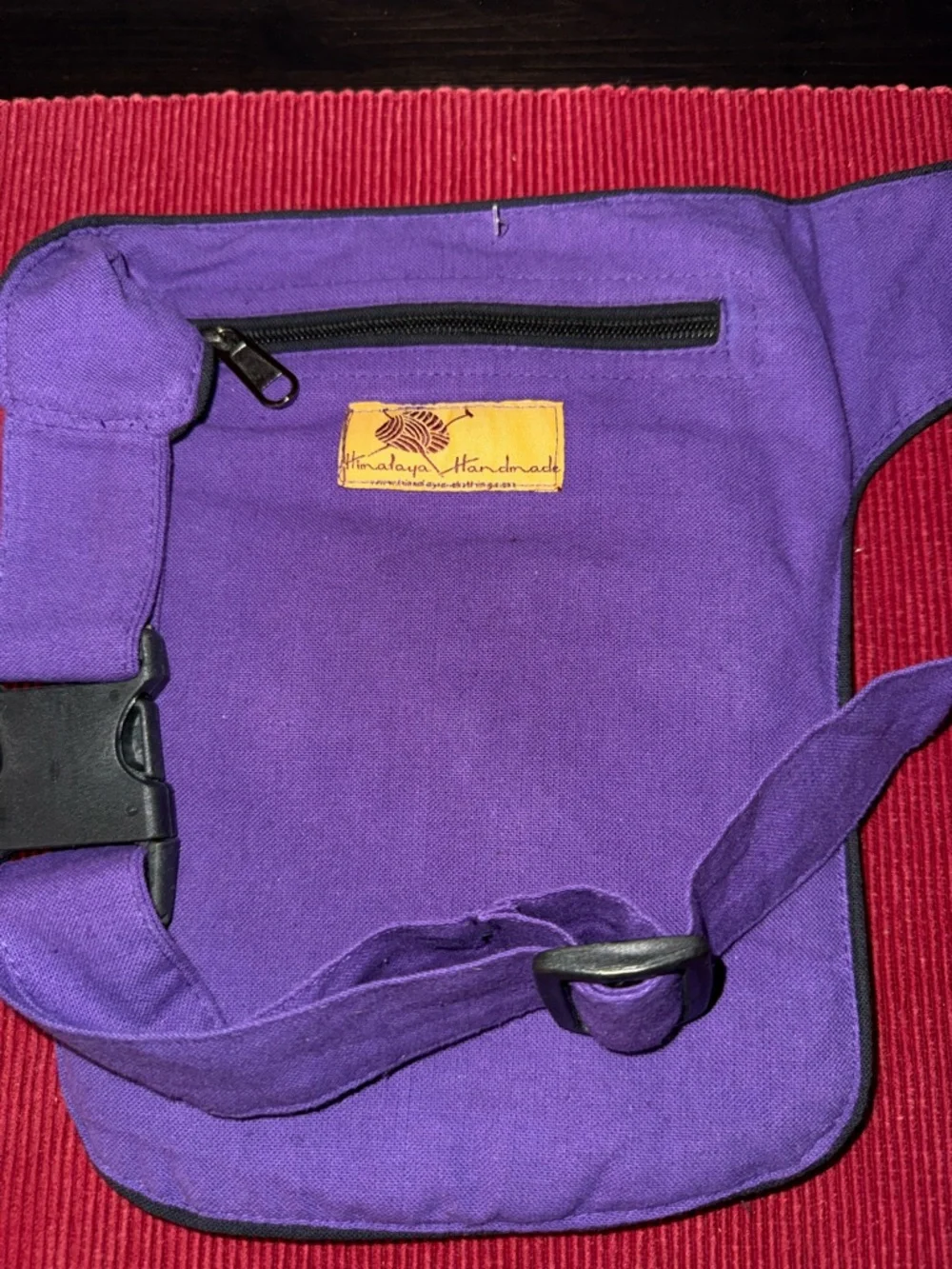 Purple Mandala and unique Black Pattern Waist Wrap Bags (2 bags) - Picture 2 of 4